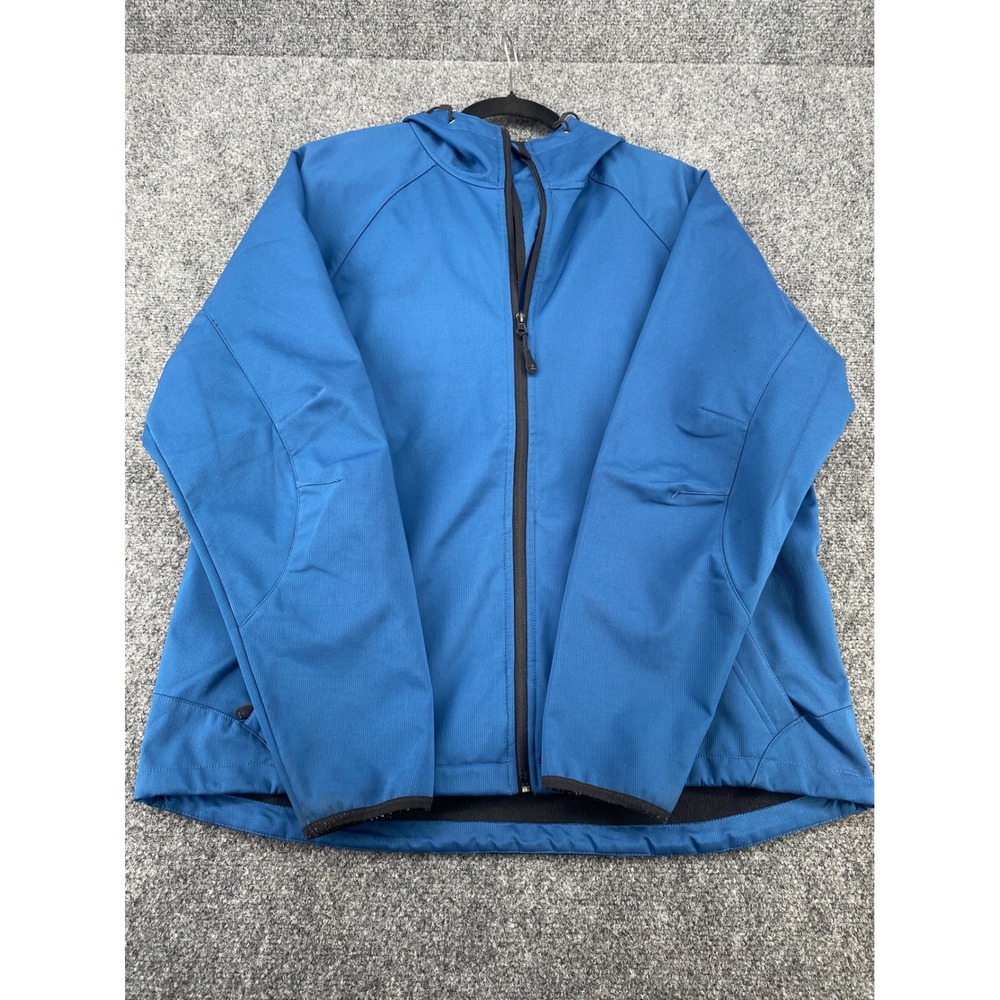 Zorrel Weather Series Softshell Jacket Mens 2XL Blue Full Zip Hooded Fleece Coat